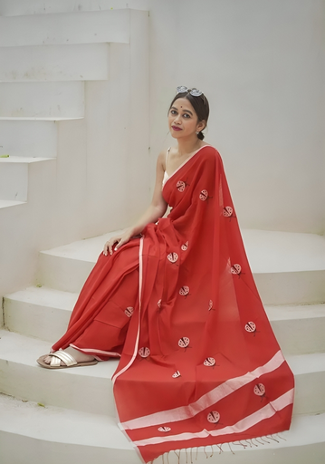 Rangmanch- Handwoven Cotton Saree